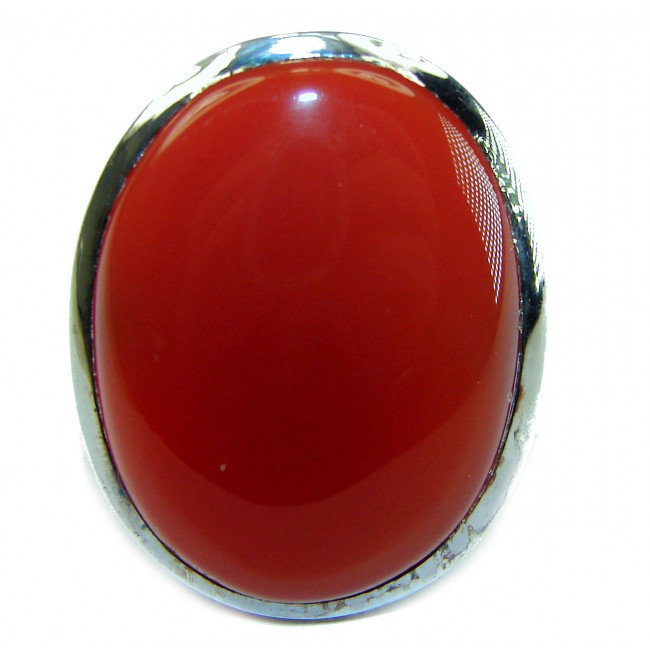 Genuine Red Jasper .925 Sterling Silver handcrafted ring s. 8