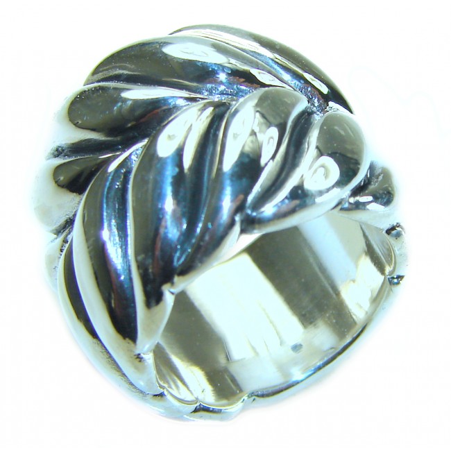 Large Bali made .925 Sterling Silver handcrafted Ring s. 6