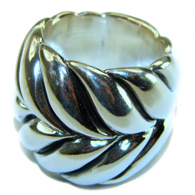 Large Bali made .925 Sterling Silver handcrafted Ring s. 6