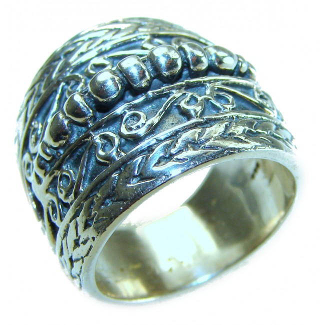 Large Bali made .925 Sterling Silver handcrafted Ring s. 6