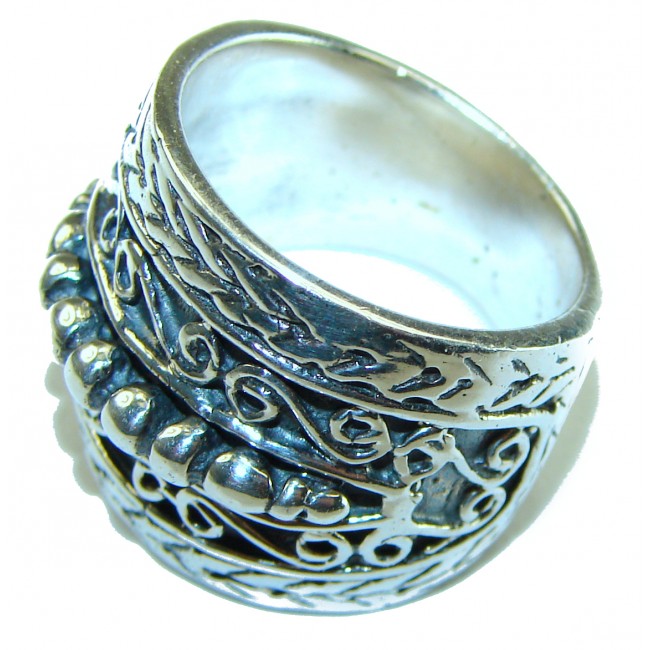 Large Bali made .925 Sterling Silver handcrafted Ring s. 6