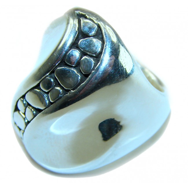 Natural Beauty Italy Made Silver Sterling Silver ring s. 7