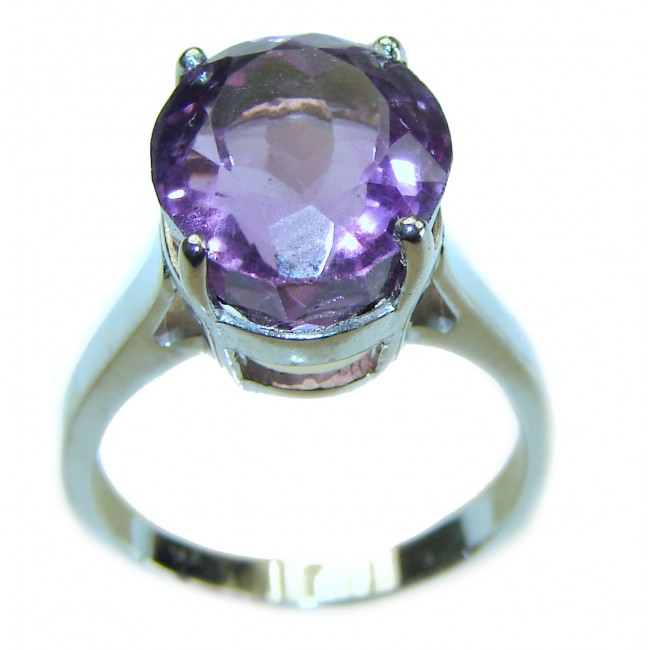 Purple Amethyst .925 Sterling Silver Handcrafted Ring size 7