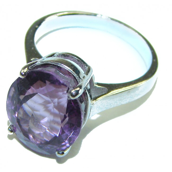 Purple Amethyst .925 Sterling Silver Handcrafted Ring size 7