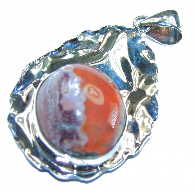 Bonfire Night Natural Mexican Fire Opal 14K Gold over .925 Sterling Silver handmade Pendant