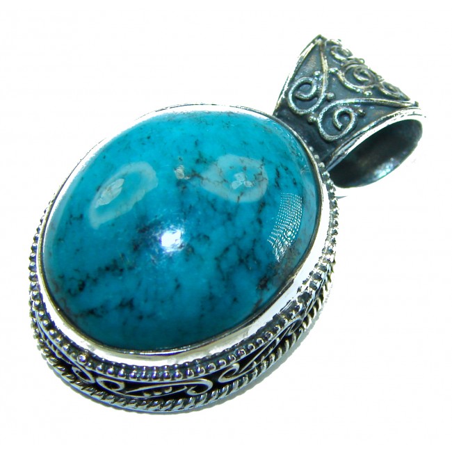 Arizona Beauty Natural Natural Turquoise .925 Sterling Silver handmade pendant