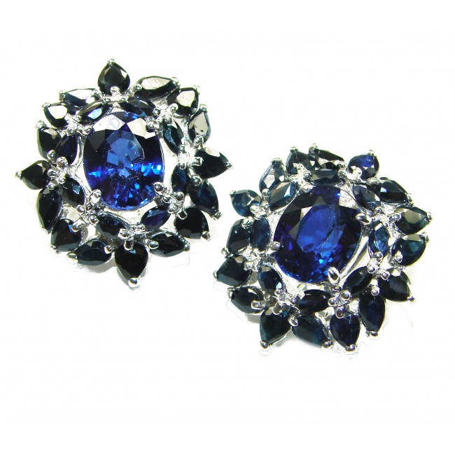 Perfect Star Blue London Blue Topaz .925 Sterling Silver handmade earrings