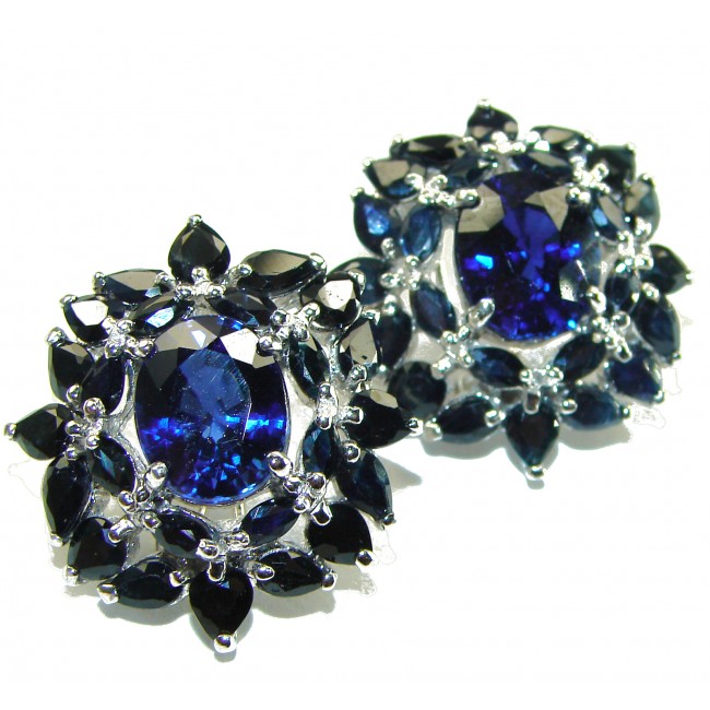 Perfect Star Blue London Blue Topaz .925 Sterling Silver handmade earrings