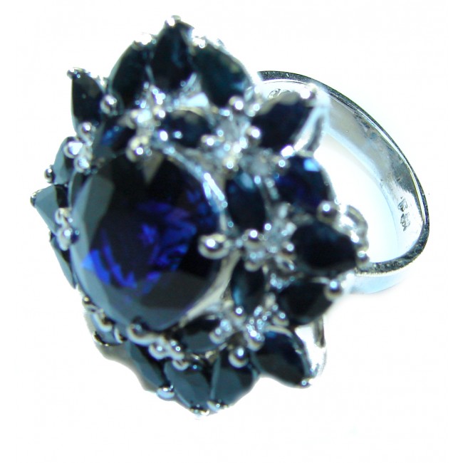 Perfect Star Blue London Blue Topaz .925 Sterling Silver handmade ring size 6