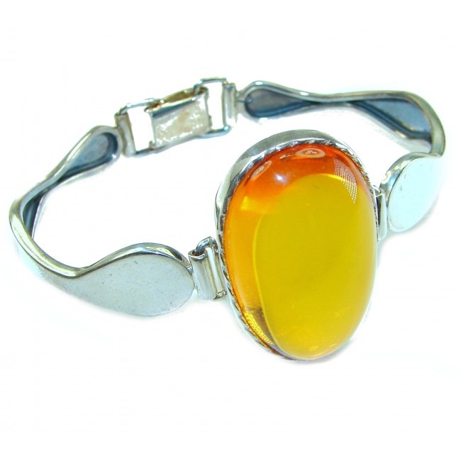 Excellent Baltic Amber .925 Sterling Silver entirely handcrafted Bracelet