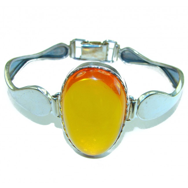 Excellent Baltic Amber .925 Sterling Silver entirely handcrafted Bracelet