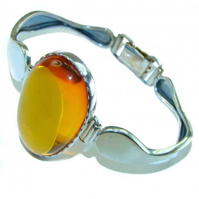 Excellent Baltic Amber .925 Sterling Silver entirely handcrafted Bracelet