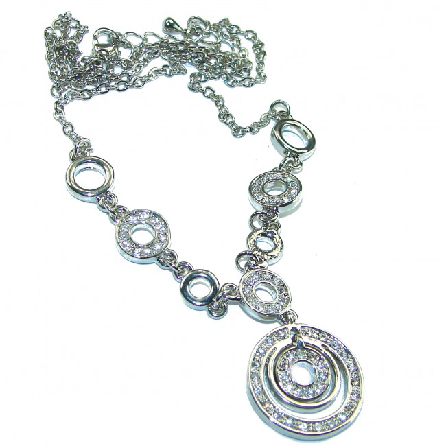 Exclusive White Topaz .925 Sterling Silver handcrafted necklace