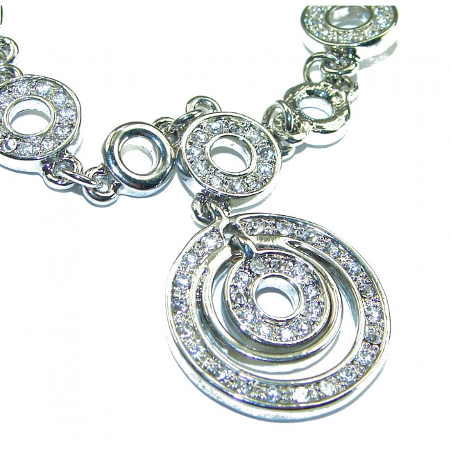 Exclusive White Topaz .925 Sterling Silver handcrafted necklace