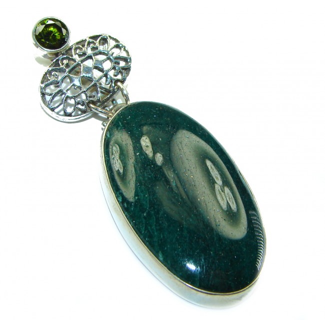 Genuine Aventurine .925 Sterling Silver pendant