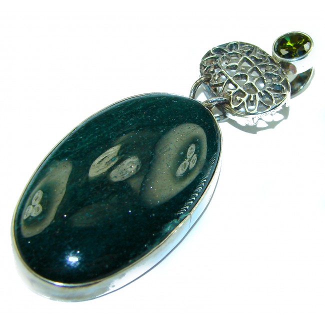 Genuine Aventurine .925 Sterling Silver pendant