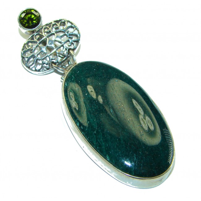 Genuine Aventurine .925 Sterling Silver pendant