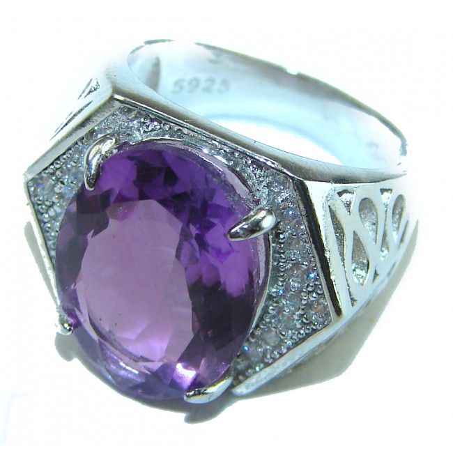 Lavender Beauty natural Amethyst .925 Sterling Silver Handcrafted Ring size 6