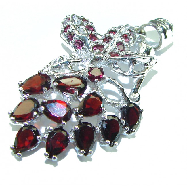 Carmen authentic Garnet .925 Sterling Silver Large handcrafted pendant