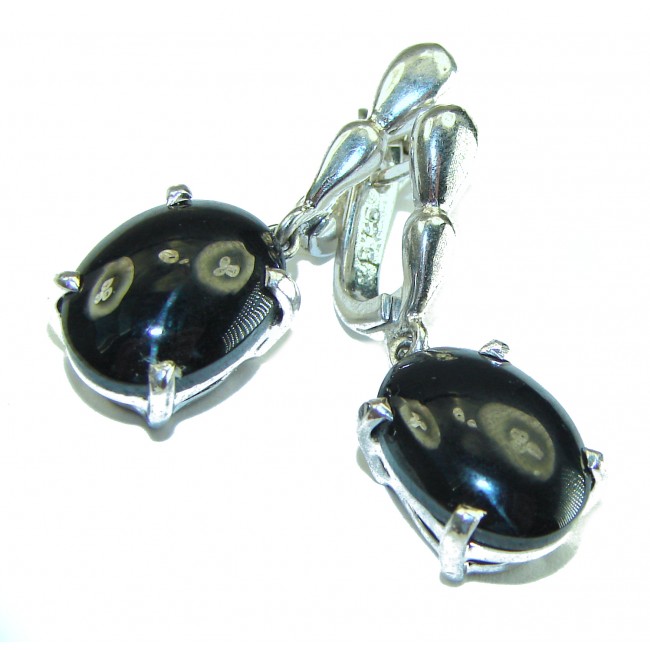 Just Perfect Black Onyx .925 Sterling Silver HANDCRAFTED earrings