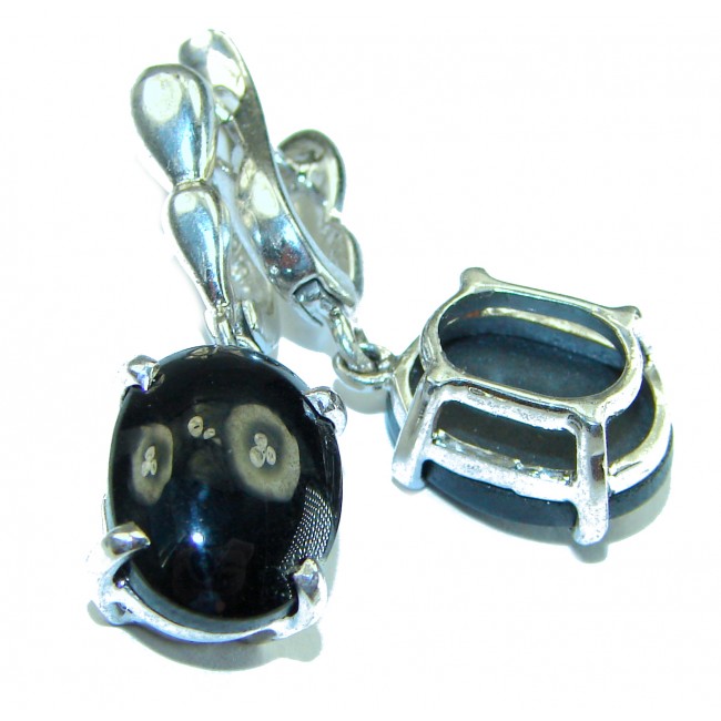 Just Perfect Black Onyx .925 Sterling Silver HANDCRAFTED earrings