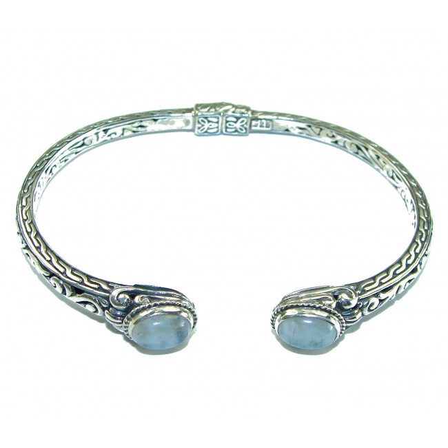 Bali Legacy 18.8 grams authentic Moonstone Floral Bracelet in .925 Sterling Silver