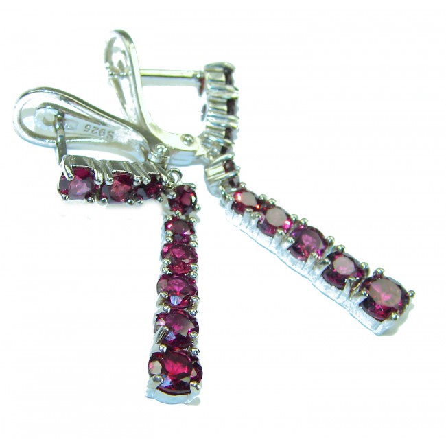 Red Beauty authentic Garnet .925 Sterling Silver handcrafted earrings