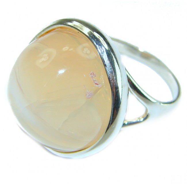 Sweet Carmel best quality Mexican Opal 1 .925 Sterling Silver handmade ring 9