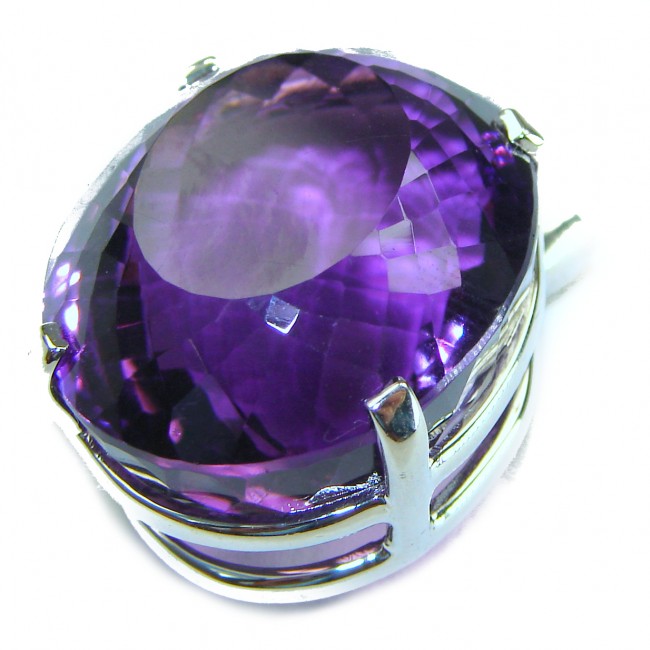 22.5 carat Perfect Amethyst .925 Sterling Silver handcrafted Pendant