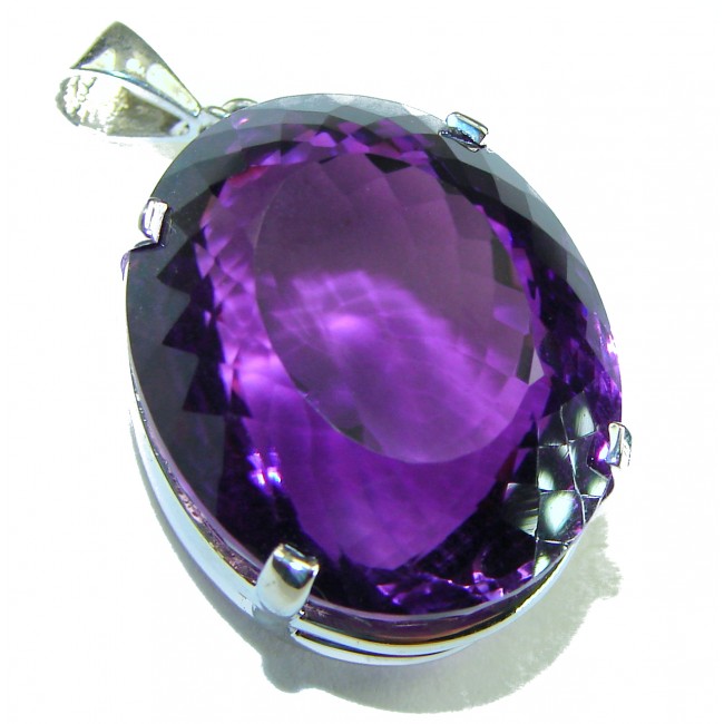 22.5 carat Perfect Amethyst .925 Sterling Silver handcrafted Pendant