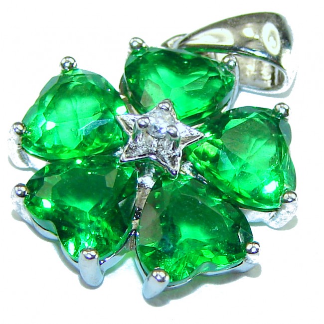 Authentic Chrome Diopside .925 Sterling Silver handcrafted Pendant