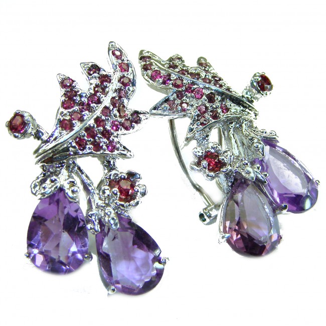 Purple Twilight Authentic Amethyst .925 Sterling Silver handcrafted earrings