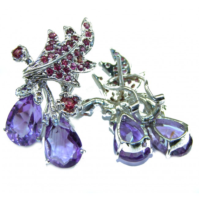 Purple Twilight Authentic Amethyst .925 Sterling Silver handcrafted earrings