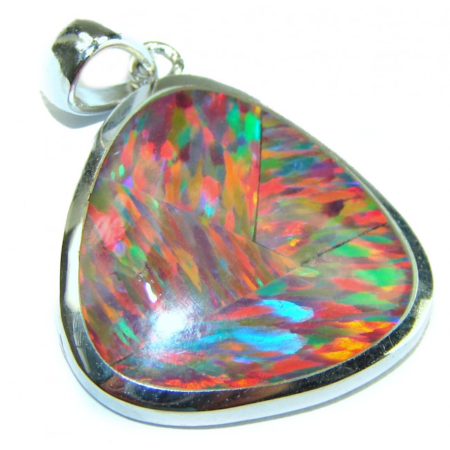 Doublet Opal .925 Sterling Silver handcrafted pendant