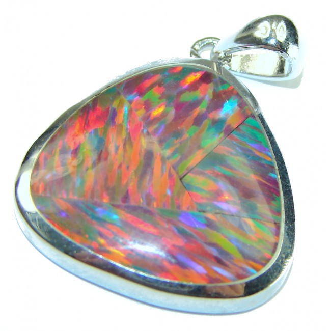 Doublet Opal .925 Sterling Silver handcrafted pendant