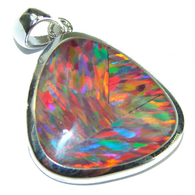 Doublet Opal .925 Sterling Silver handcrafted pendant