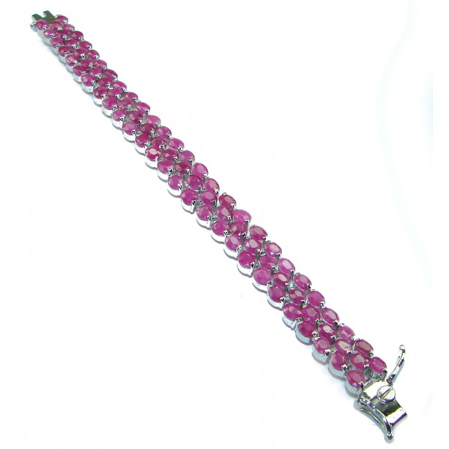 Incredible design authentic Ruby .925 Sterling Silver handmade Bracelet