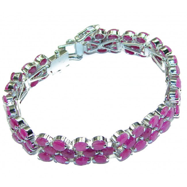 Incredible design authentic Ruby .925 Sterling Silver handmade Bracelet