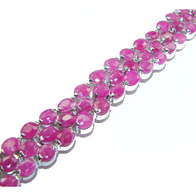 Incredible design authentic Ruby .925 Sterling Silver handmade Bracelet