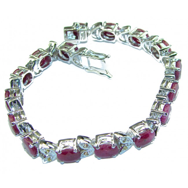 Incredible design authentic Ruby .925 Sterling Silver handmade Bracelet