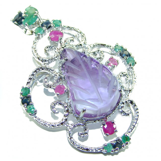 Summer Beauty Amethyst .925 Sterling Silver handcrafted Pendant