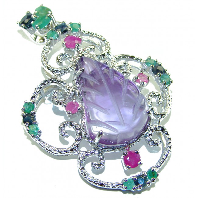 Summer Beauty Amethyst .925 Sterling Silver handcrafted Pendant