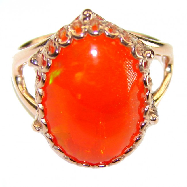 Golden Galaxy Ethiopian Opal 18K Gold over .925 Sterling Silver handcrafted Ring size 7 1/4