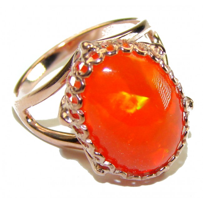 Golden Galaxy Ethiopian Opal 18K Gold over .925 Sterling Silver handcrafted Ring size 7 1/4