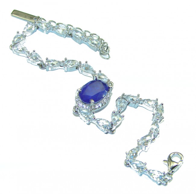 Endless Love Sapphire .925 Sterling Silver handcrafted Bracelet