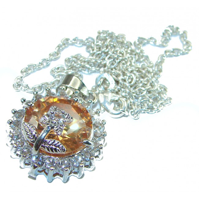 Natural Beauty Golden Topaz .925 Sterling Silver handmade necklace