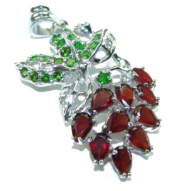 Carmen authentic Garnet .925 Sterling Silver handcrafted pendant