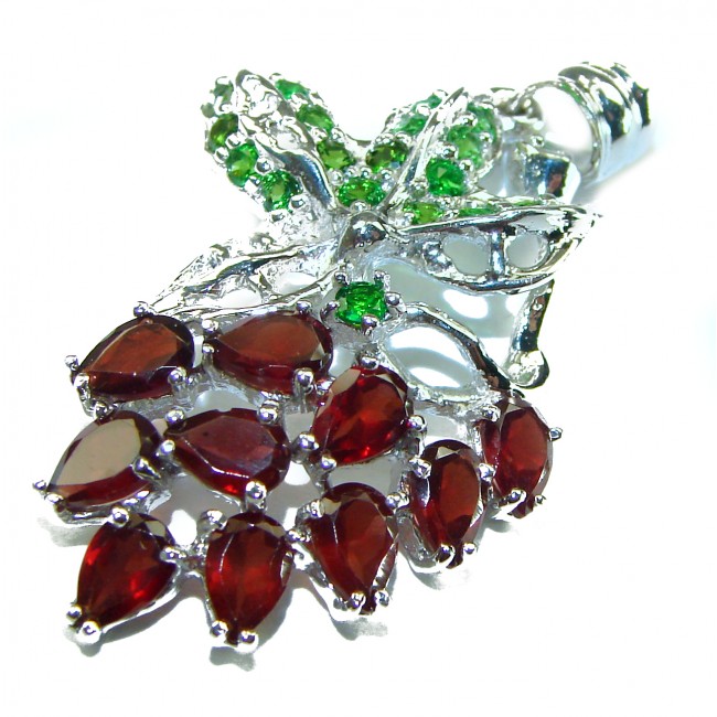 Carmen authentic Garnet .925 Sterling Silver handcrafted pendant