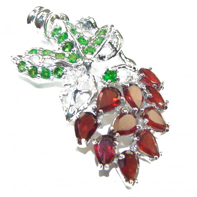 Carmen authentic Garnet .925 Sterling Silver handcrafted pendant