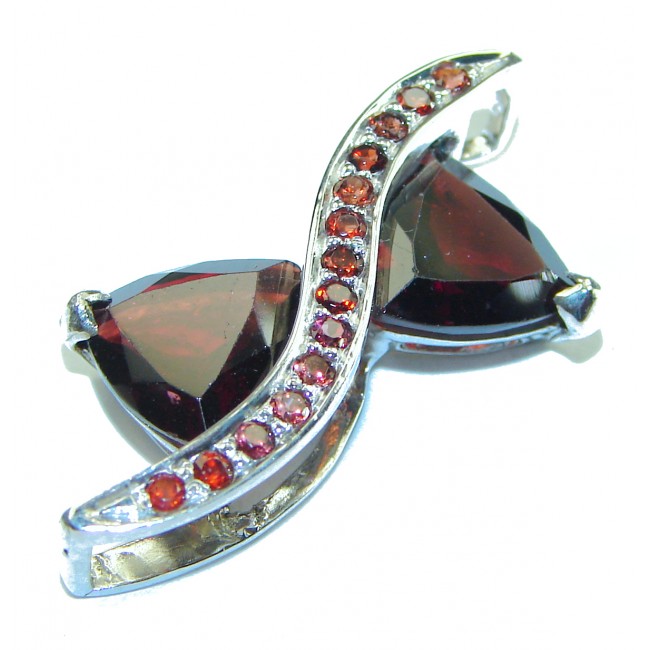 Carmen authentic Garnet .925 Sterling Silver Large handcrafted pendant